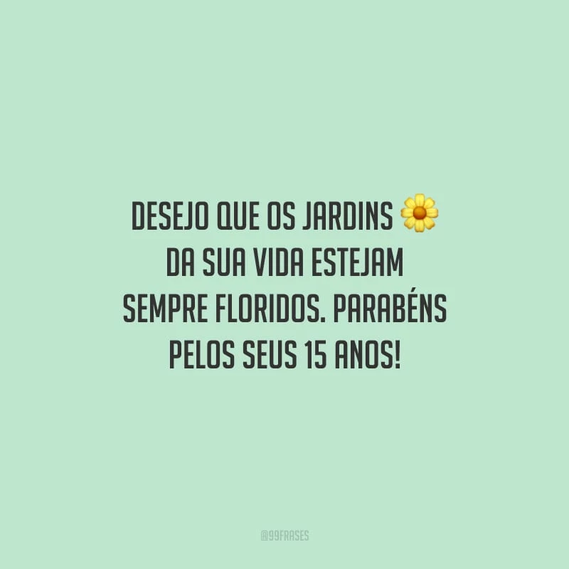 15 anos! Idade das esperanças lindas e do amor em festa que a vida po